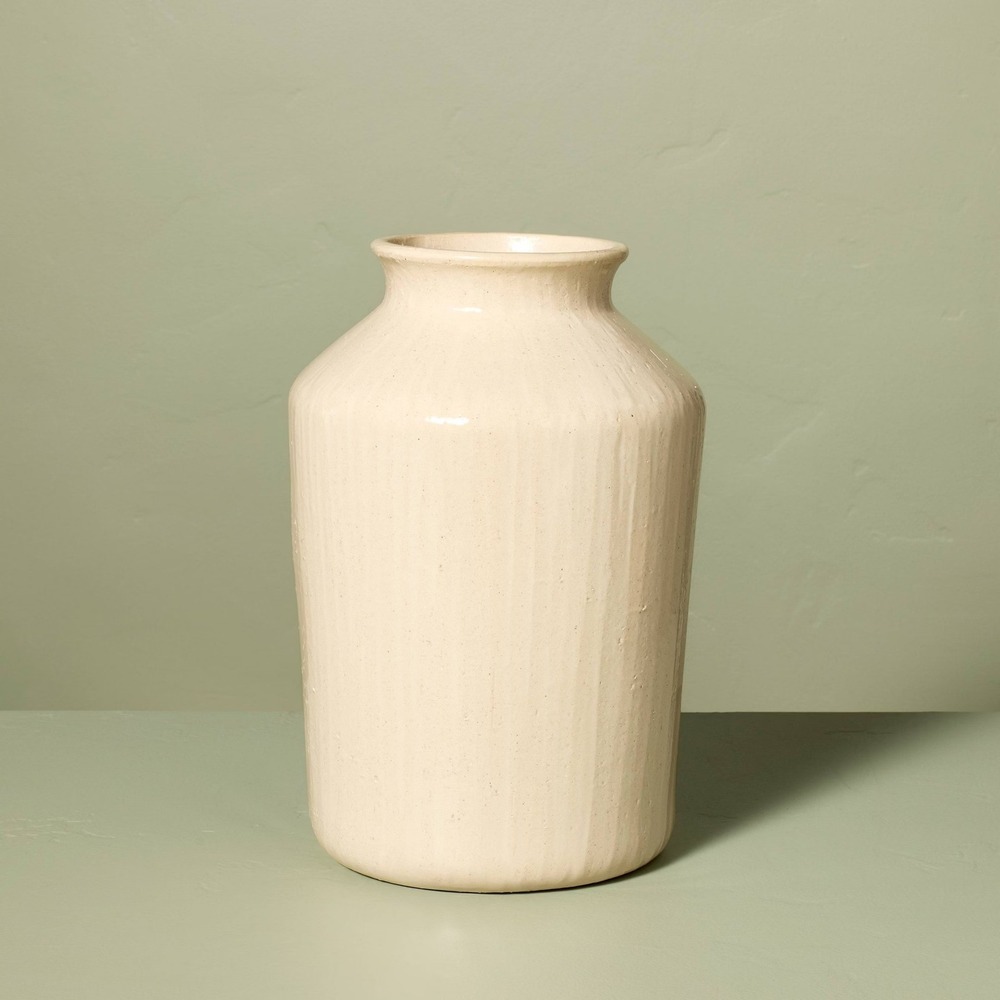 12" Textured Ceramic Decorative Vase - Hearth & Hand Magnolia,‎ Target